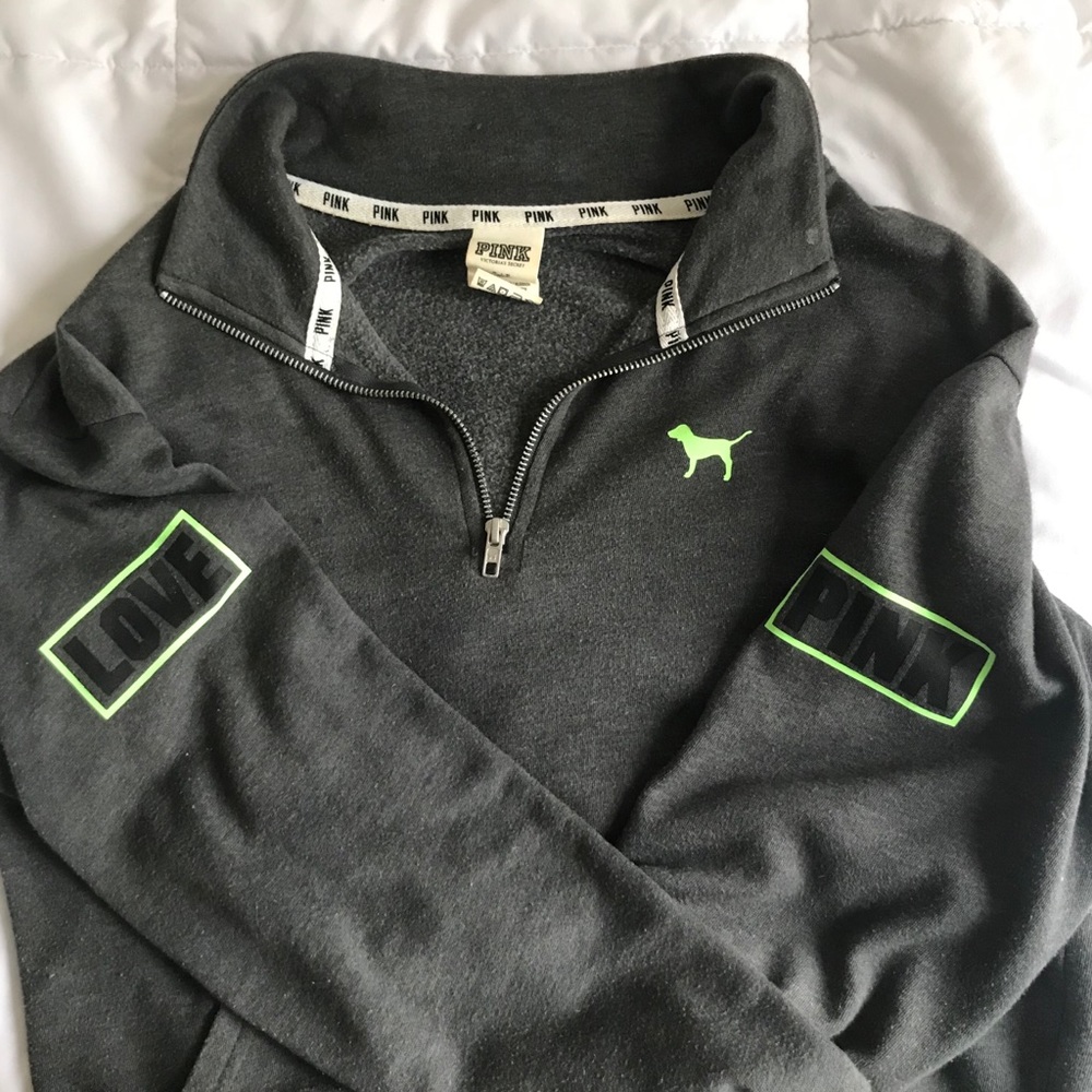 PINK quarter zip pull over